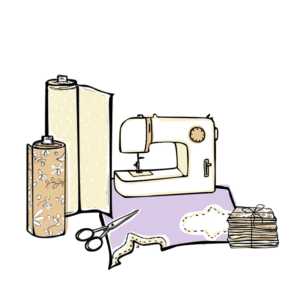 Elaboración propia en el taller, desde el diseño y patronaje, selección de telas, corte y confección